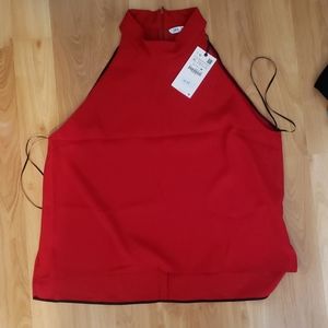 Zara red halter neck top